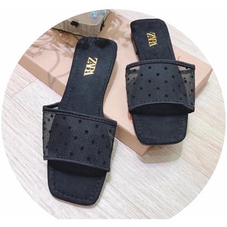 Dép lê zara chấm bi nữ