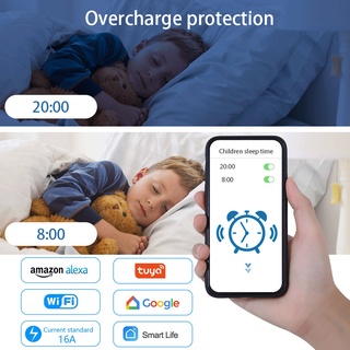 Smart Plug 16A WIFI Wireless Remote Socket No Gateway Voice Control EU Home Fire Retardant PC Smart Power Socket