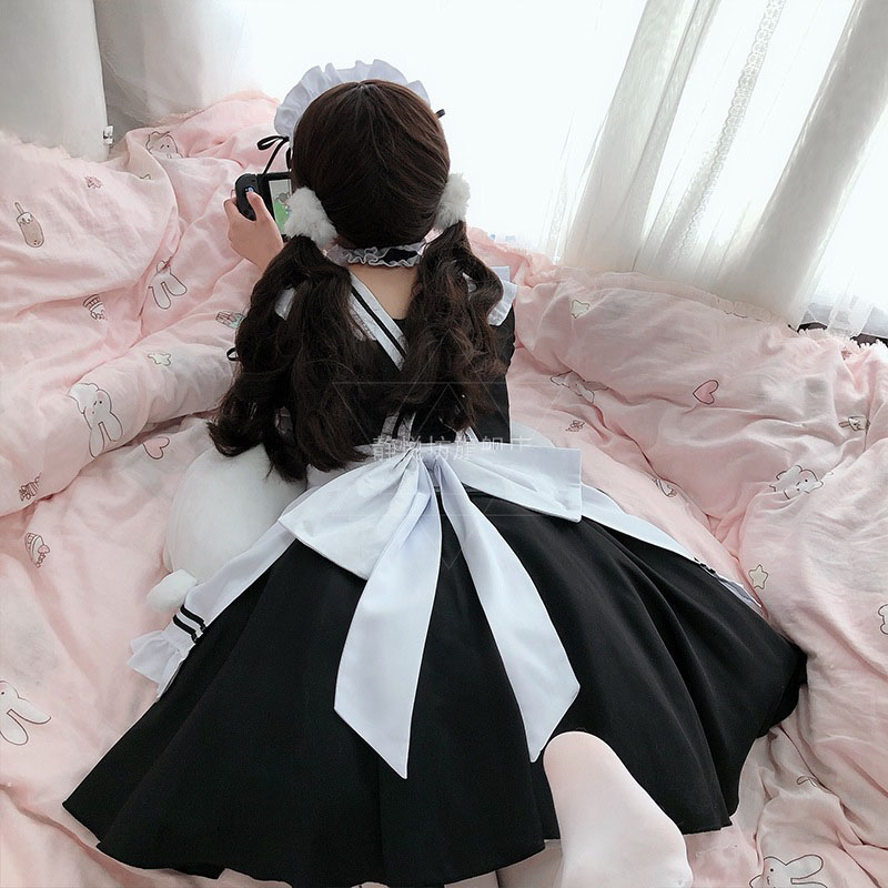 Đầm Hóa Trang Người Hầu Màu Trắng Đen Phong Cách lolita Nhật Bản Dễ Thương | BigBuy360 - bigbuy360.vn