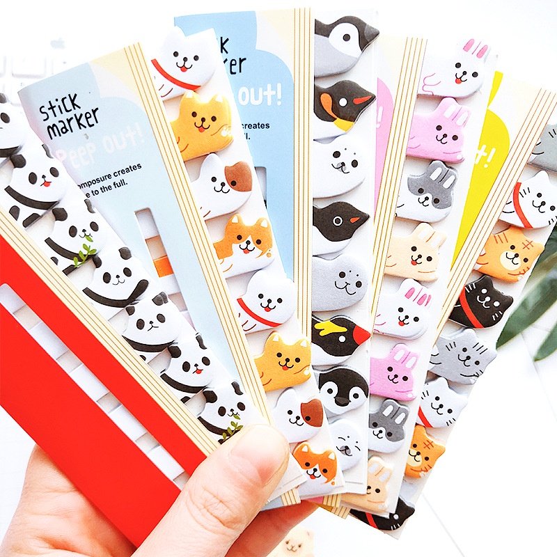 Set 160 Tờ Giấy Dán Ghi Chú / Sổ Tay Hình Động Vật