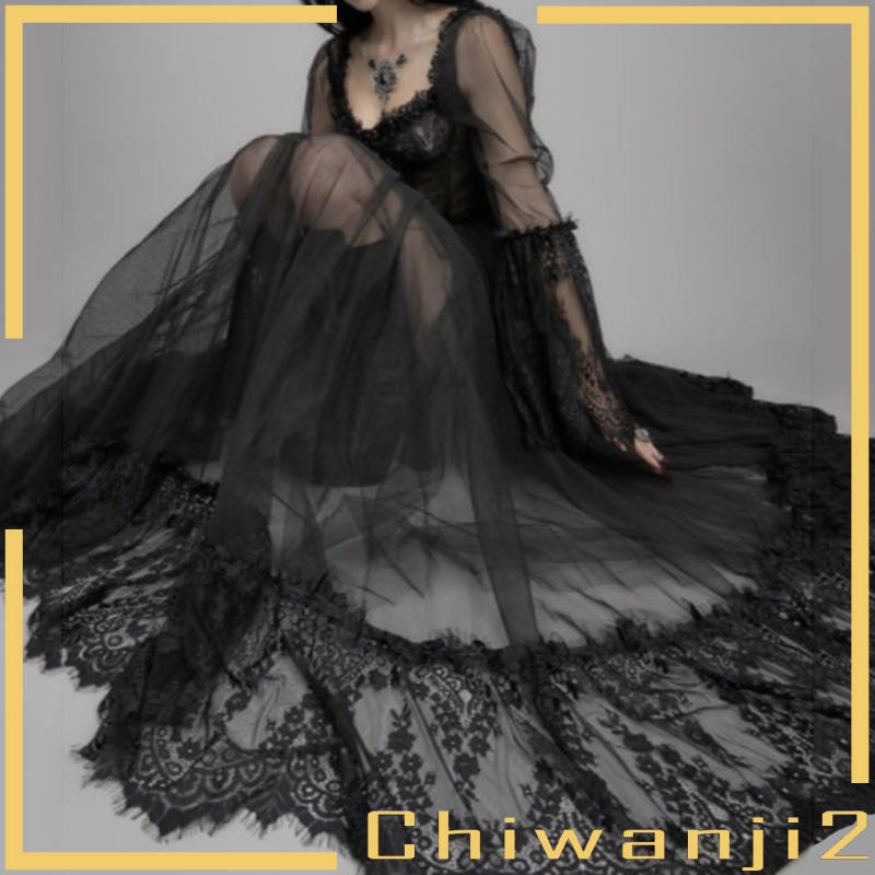 Đầm dài tay ống loe phối ren xuyên thấu gợi cảm cho nữ
 | BigBuy360 - bigbuy360.vn