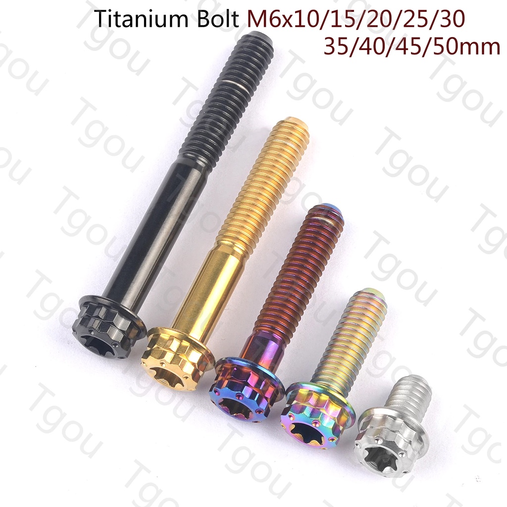 Ốc Vít Titan M6x10 / 15 / 20 / 25 / 30 / 35 / 40 / 45 / 50mm Torx T30 Chuyên Dụng Cho Xe Mô Tô