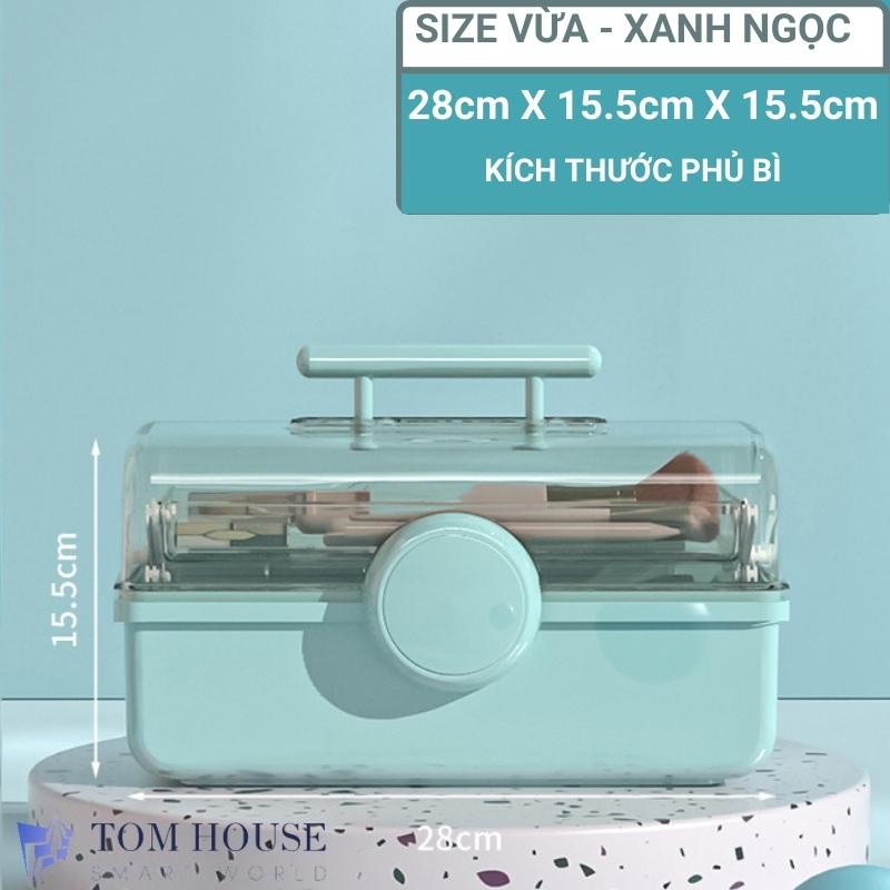 Hộp Đựng Thuốc Đồ Nail Và Trang Điểm 3 Tầng Phân Loại Đồ Cỡ Lớn Có Quai Xách Siêu Tiện Dụng