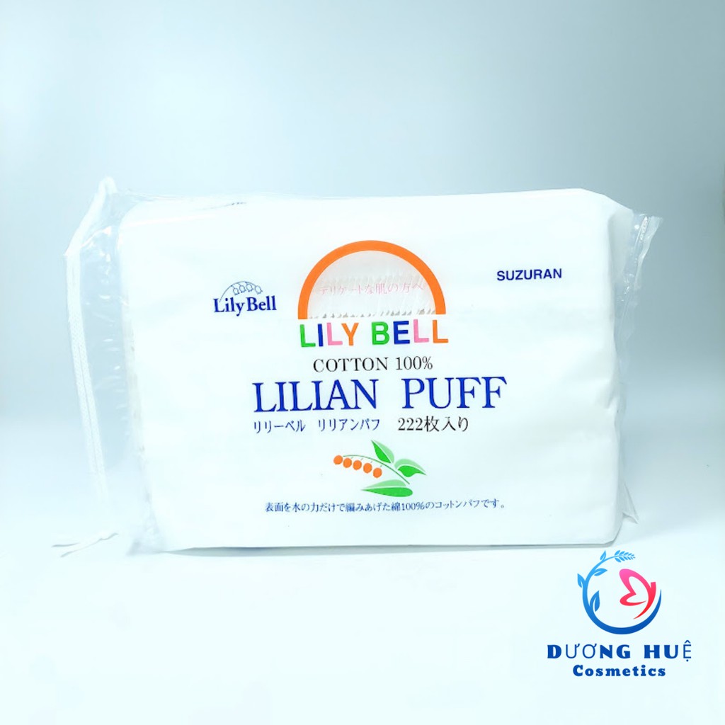 Bông Tẩy Trang Lily Bell Lilian Puff 222 Miếng Nhật bản (Chính Hãng)