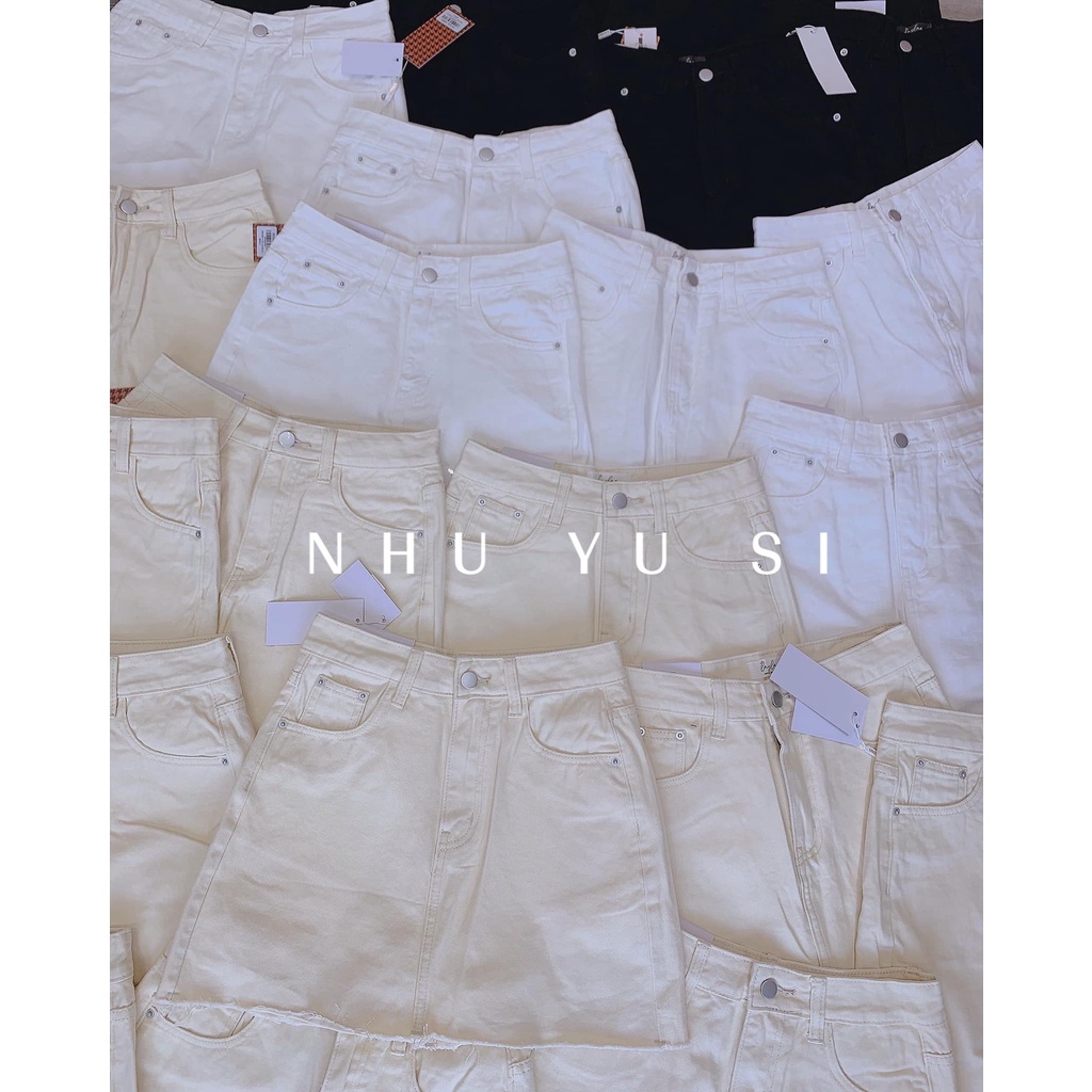 Chân váy Jean om màu