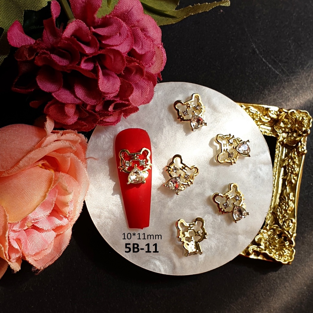 Charm Tết 2022 Đính Móng | Đồng Tiền | | Cục Vàng Thỏi | Mèo Thần Tài 5B