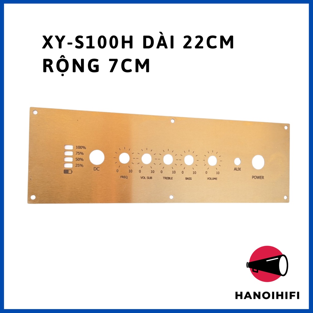 Tấm control cho các mạch Sinilink các mã XY-T50L, XY-T100L,XY-S100H bằng inox màu vàng shop Hà Nội Hifi