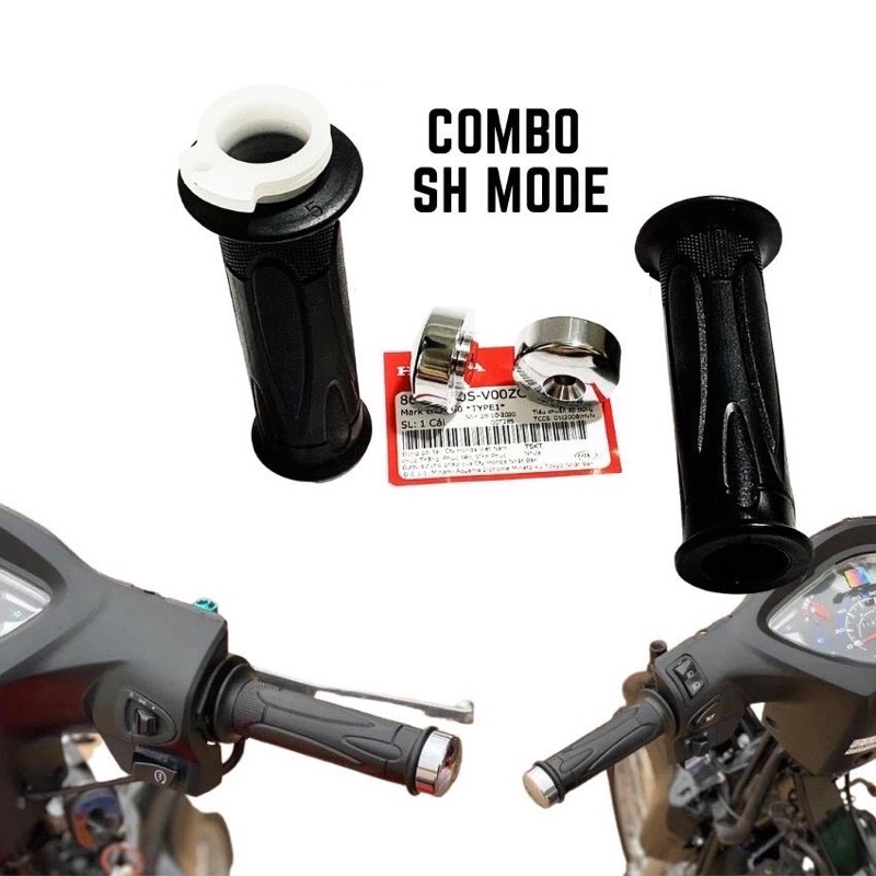 TAY NẮM SH MODE CHÍNH HÃNG HONDA và GÙ INOX DẦY gắn cho các dòng xe Dream, Wave ,Wave thái, Zx