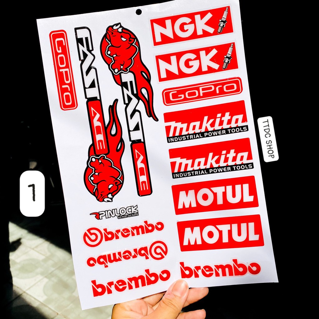 Tem Set Decal nổi TTDC SHOP