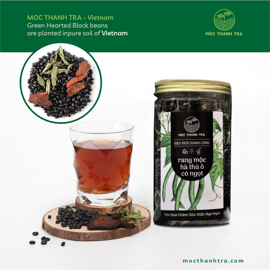 COMBO GIÁ TỐT [289] Trà giải nhiệt- Trà Đậu đen xanh lòng - Cỏ ngọt - Hà thủ ô Hũ 600G + túi 500G (có túi lọc)