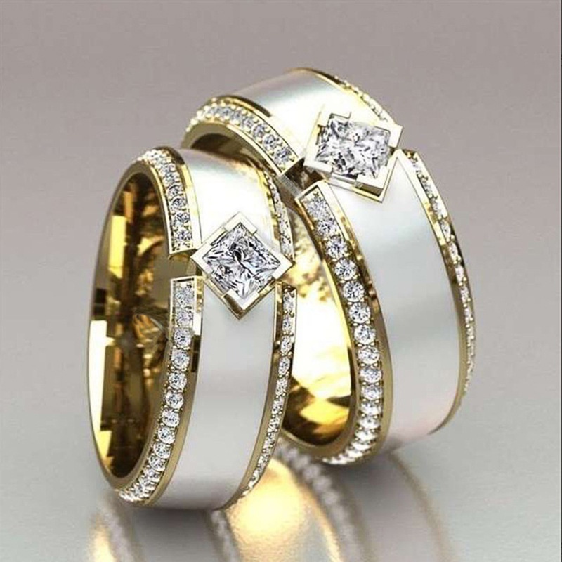 Nhẫn Mạ VàNg 18k ĐíNh Đá Cho CặP Đôi