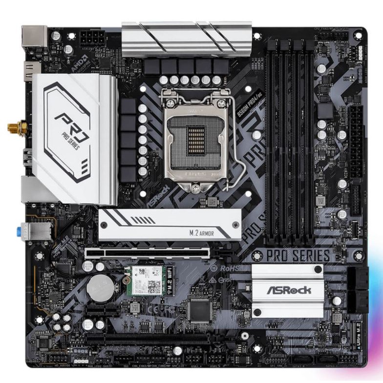 Bo mạch chủ Asrock B560M PRO4/AC- Socket 1200 cho Intel Gen 11 - Tích hợp Wifi