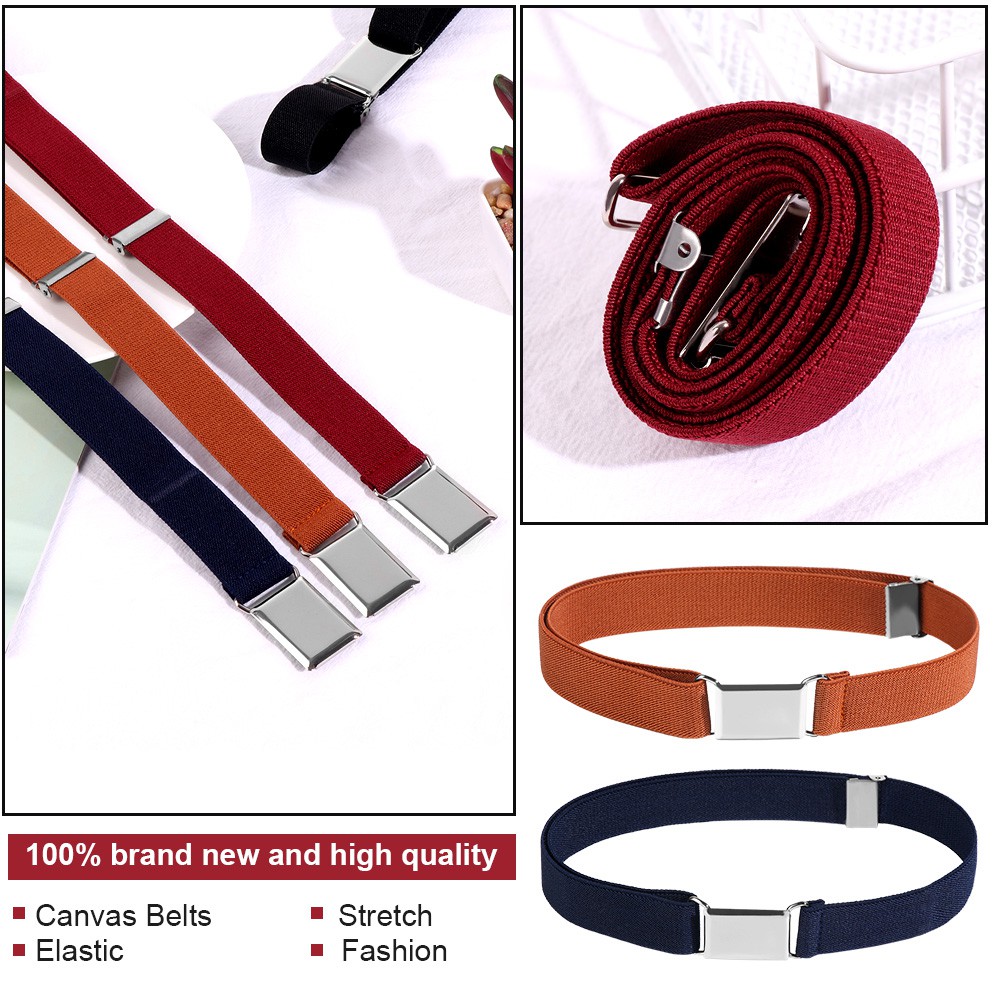 Thắt Lưng Vải Canvas Co Giãn Điều Chỉnh Linh Hoạt Thời Trang Cho Nam Và Nữ