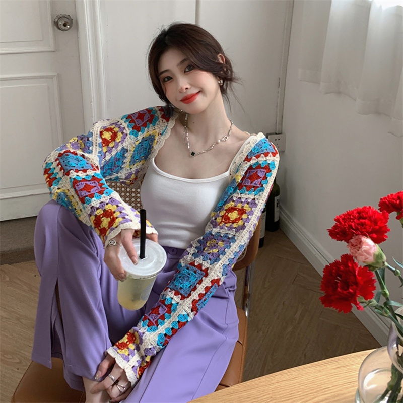 Áo Khoác Len Đan Tay Dài Thời Trang Dành Cho Nữ
