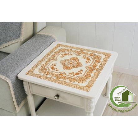 Tấm khăn che phủ nóc tủ lạnh 50cm x 50cm - khăn phủ ghế đôn, khăn trải bàn bằng nhựa không thấm nước - chọn màu