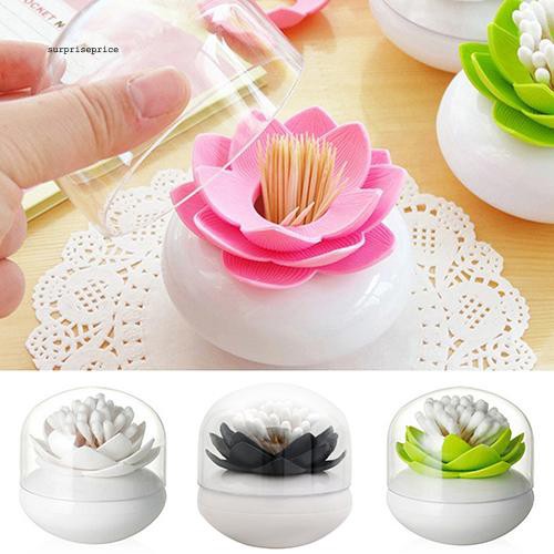 Hộp đựng tăm tạo hình bông sen 4 màu