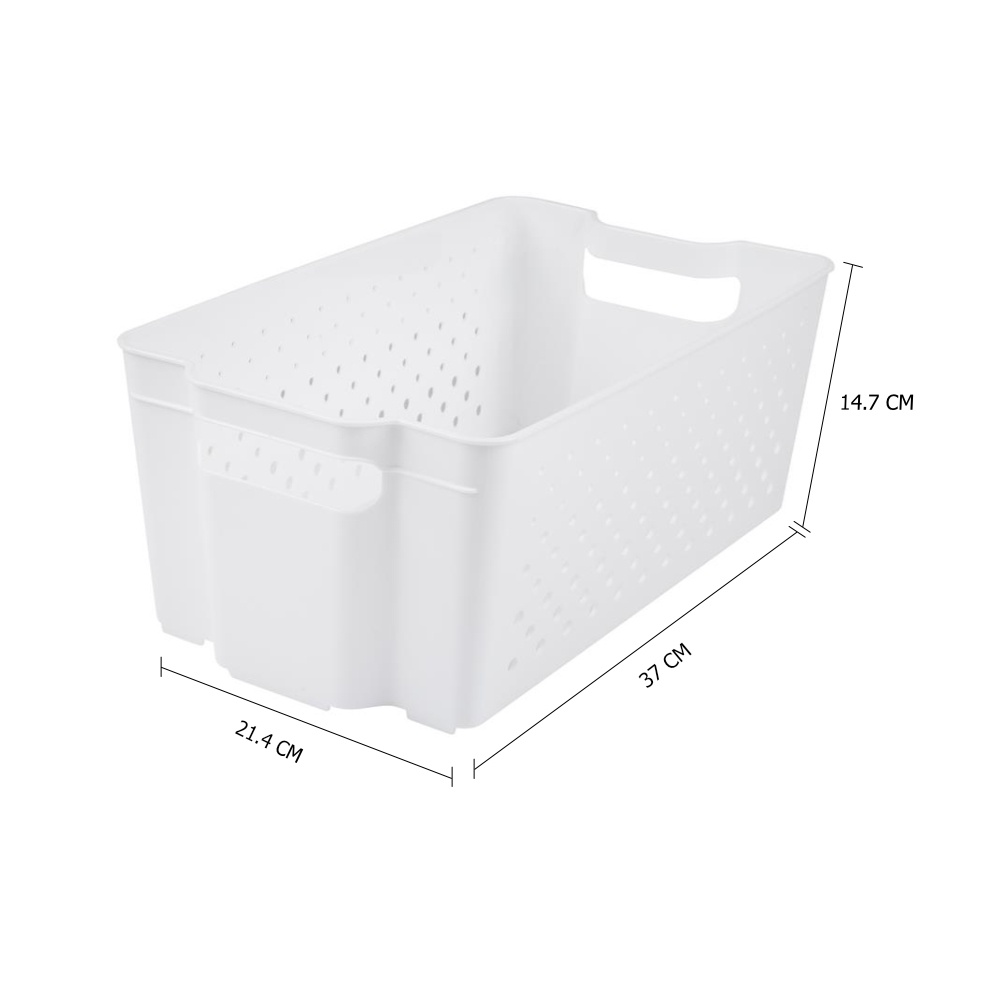 HomeBase STACKO Rổ nhựa có thể xếp chồng Thái Lan W21.4xD37xH14.7cm