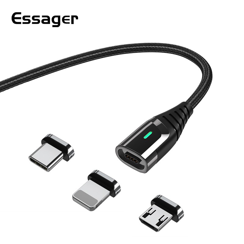 Essager Micro USB/Type C/dây sạc  iPhone Từ Tính Sạc Nhanh Truyền Dữ Liệu Dành Cho