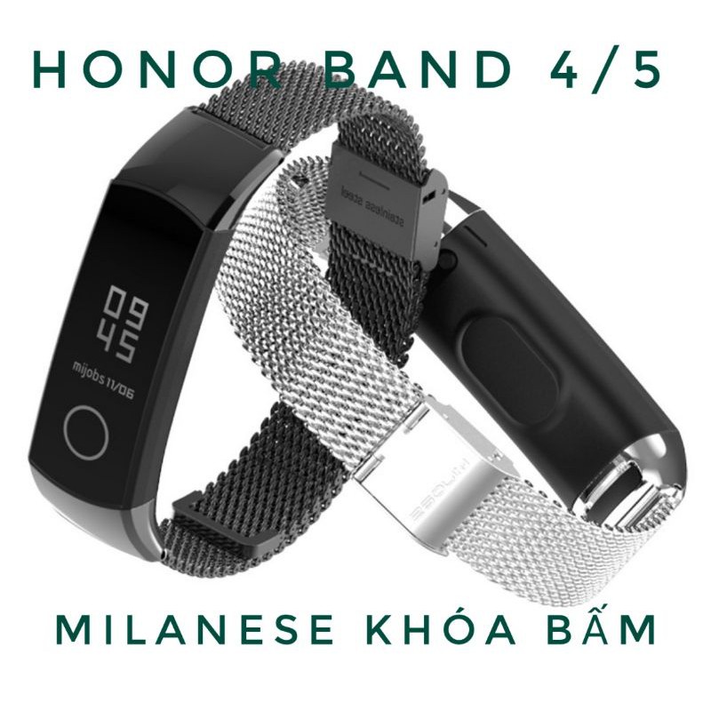 (SẵnVN) Dây đeo kim loại Milanese / Mắt to Huawei band 6 / Honor band 6 / Honor band 5 / 4 ( honorband 4 / 5 )