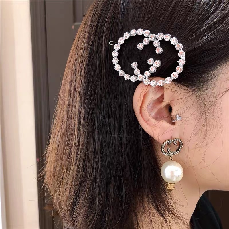 Kẹp mái gucii đính đá siêu sang chảnh