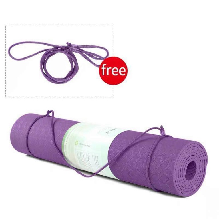 Hot THẢM TẬP YOGA TPE CAO CẤP 2 LỚP DÀY 6MM