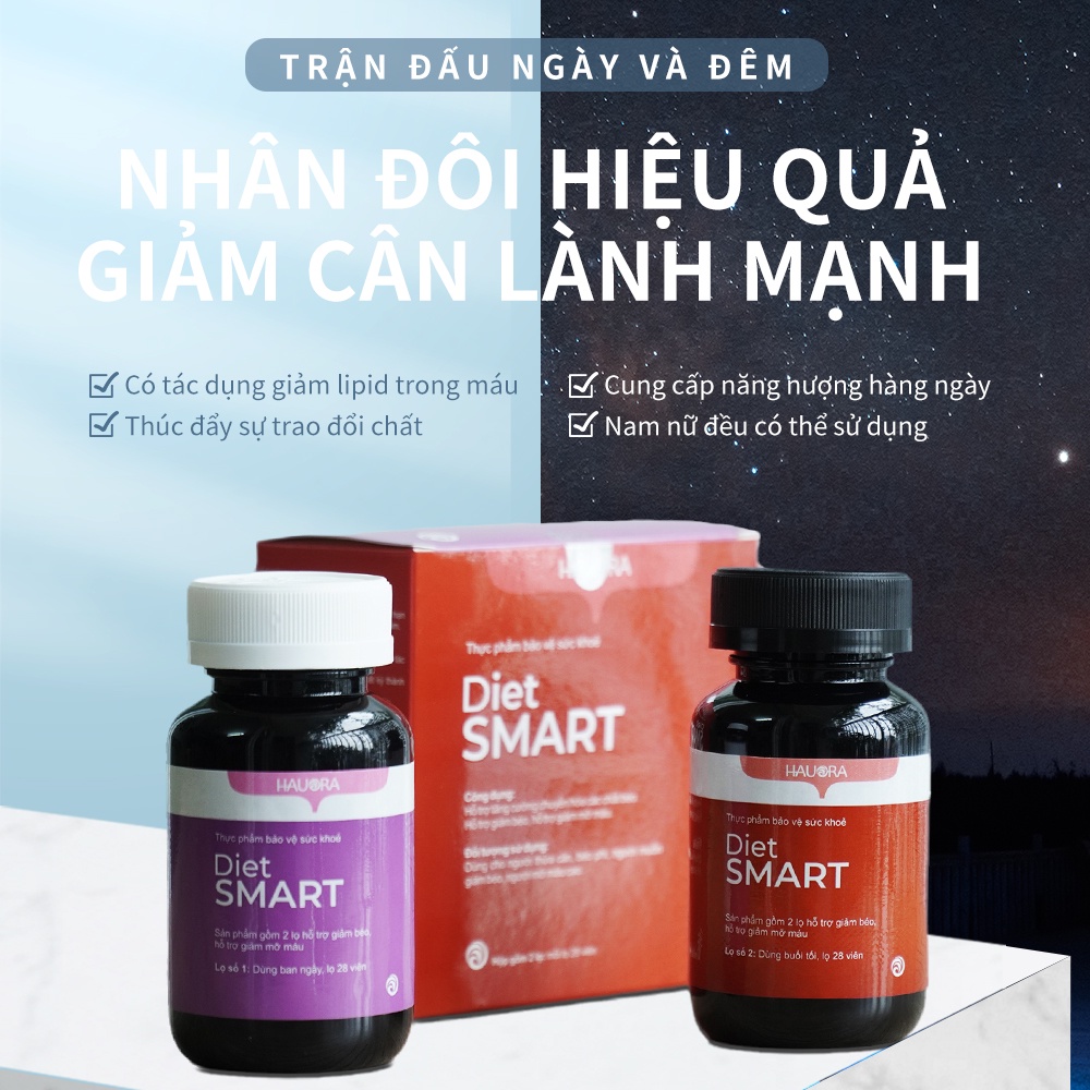 WooHop Bộ Đôi Sản Phẩm Giảm Cân DIET SMART hỗ trợ giảm 4-6kg trong vòng 14 ngày HAUORA