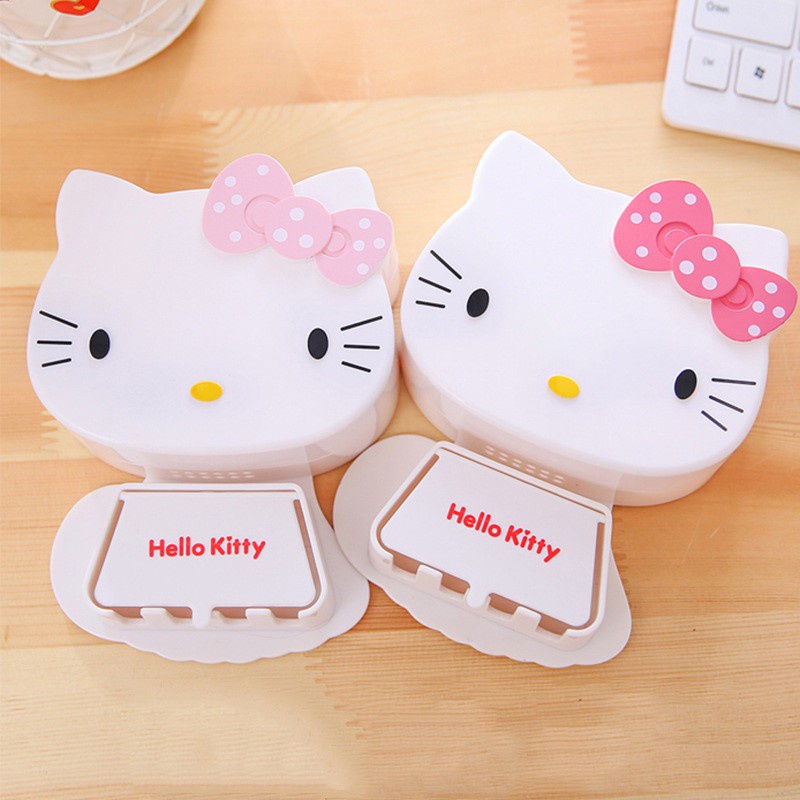 Hello Kitty❤️Giá Treo Bàn Chải Đựng Kem Đánh Răng Hình Hello Kitty - Kệ Đựng Bàn Chải Đánh Răng Chất Liệu Nhựa PP