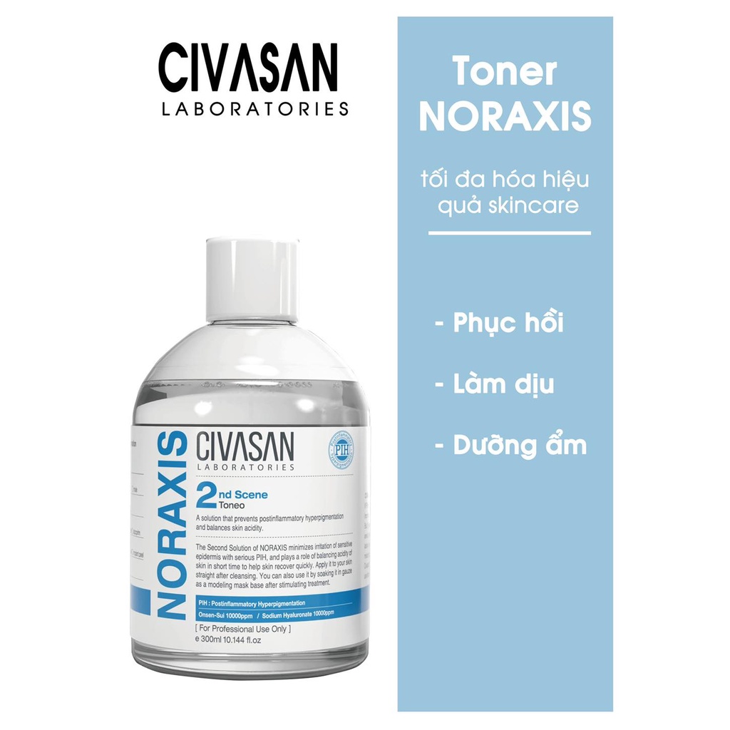 Toner cấp ẩm sâu, phục hồi da nhạy cảm mỏng yếu Civasan Noraxis 2nd Scene