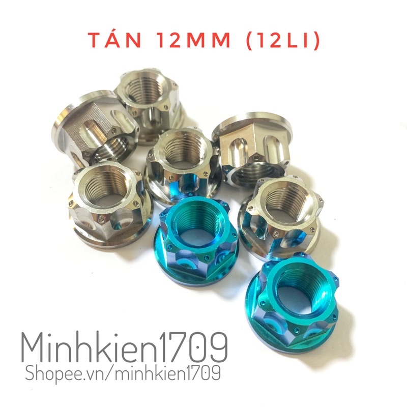 (GR5 XỊN) Ốc tán titan 12mm bánh xe máy Honda Yamaha