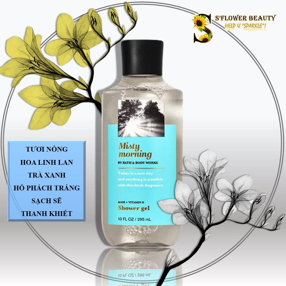 Bst Homebody | Gel Tắm Lưu Hương Dưỡng Ẩm Bath &amp; Body Works - Misty Morning | Afternoon Sunshine | Cozy Evening