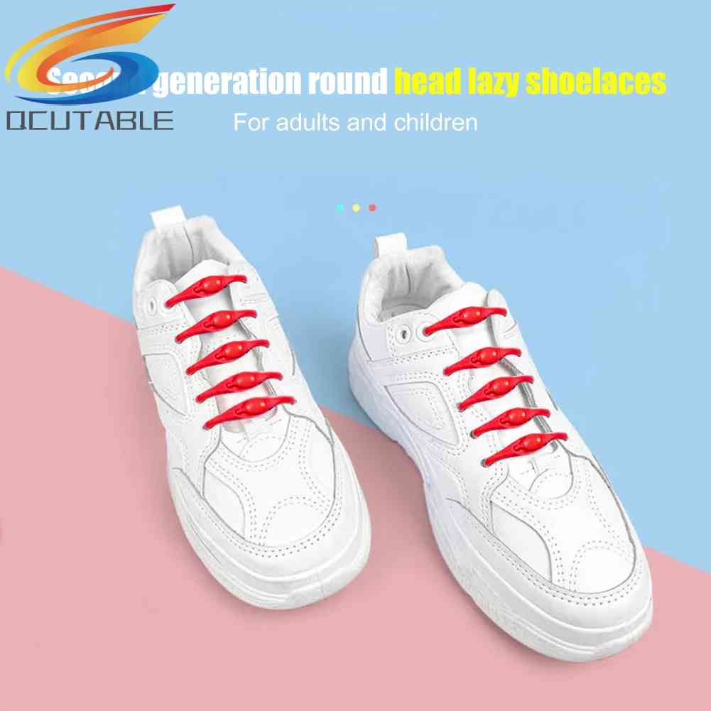 12 Dây Giày Thể Thao Bằng Silicone Co Dãn Không Cần Buộc