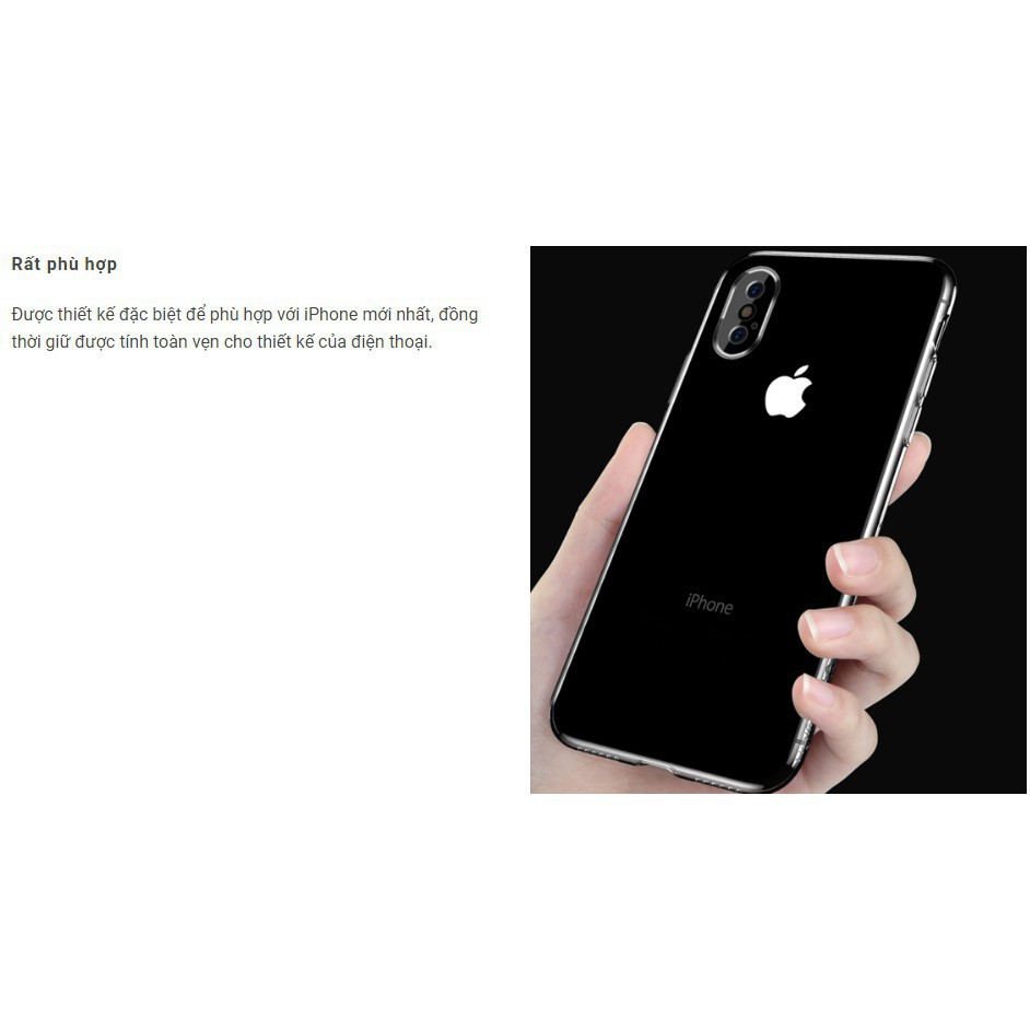 Ốp lưng silicon siêu mỏng iPhone X Totu Soft fashion series