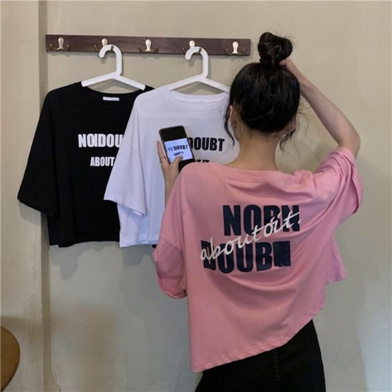 Áo thun croptop bigsize form rộng Norn doubt
