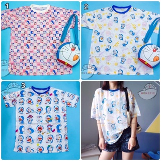 Áo thun Doraemon Doremon nữ thun chiffon mịn mát