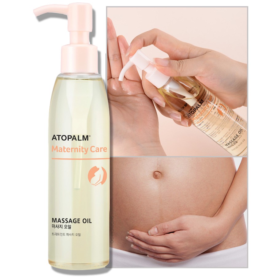 Dầu mát xa giảm rạn da cho bà bầu hiệu quả ATOPALM Maternity Care Massage Oil 120ml