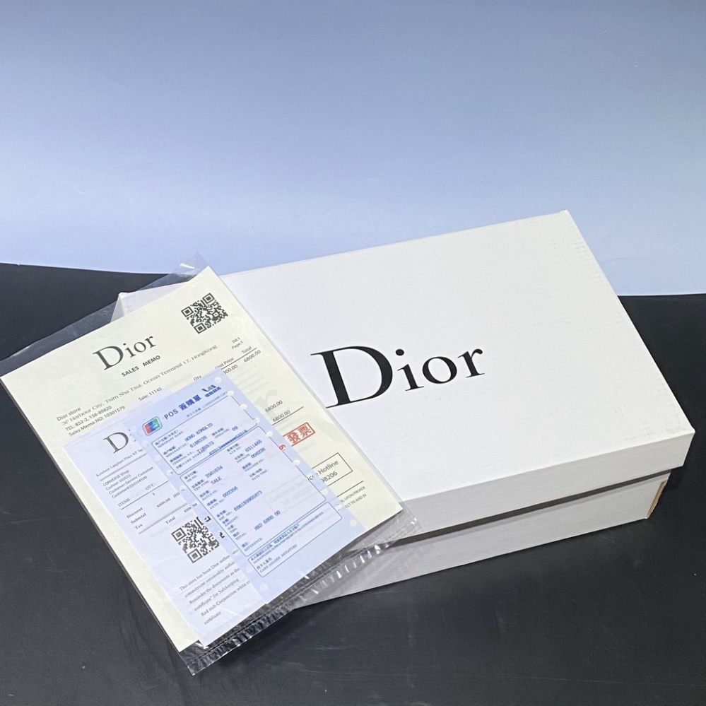[Ảnh+Video thật] [COMBO] Hộp Giấy Carton đựng giày dép, Hộp mũ Christian Dior + Bill thẻ + Giấy gói Nhật xịn chuẩn Fullb