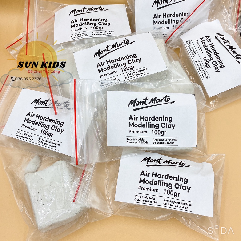 Đất Sét Mont Marte Tự Khô 100g - 200g
