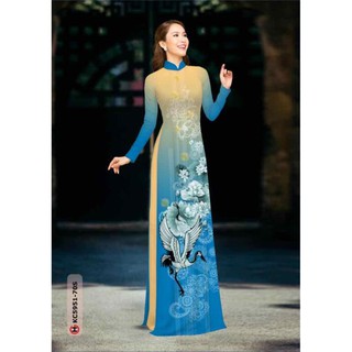 vải áo dài con hạc 