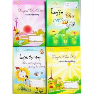 Combo 4 vở luyện chữ đẹp, 1 bút SH 058, 2 ngòi kim tinh