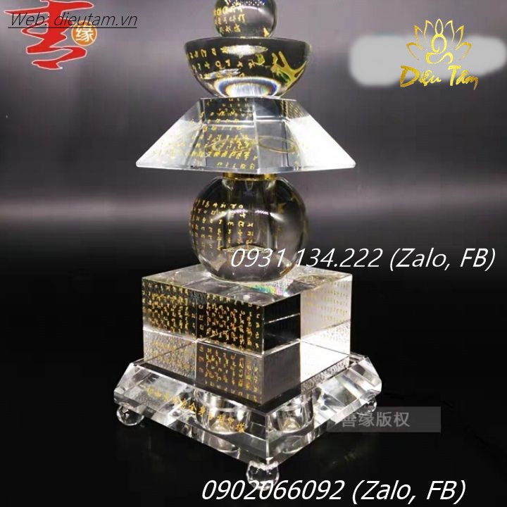 Tháp xá lợi có đế đèn Led đổi màu