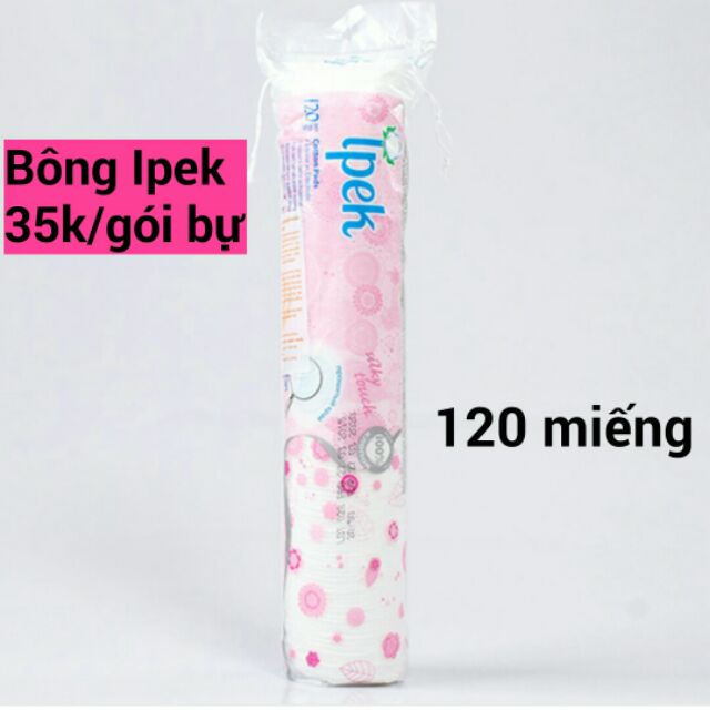 Bông tẩy trang ipek 120 miếng