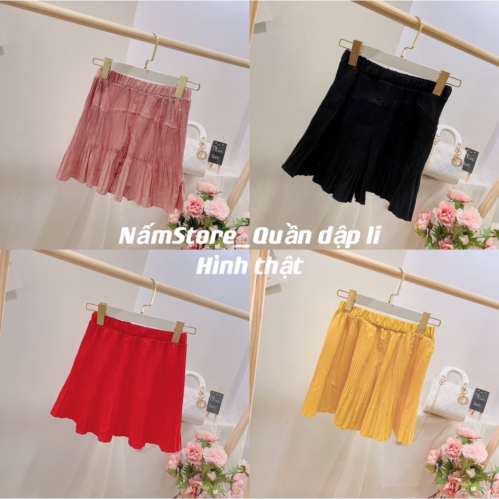 Quần short đùi nữ ống rộng xếp ly đẹp giá rẻ thời trang dễ thương