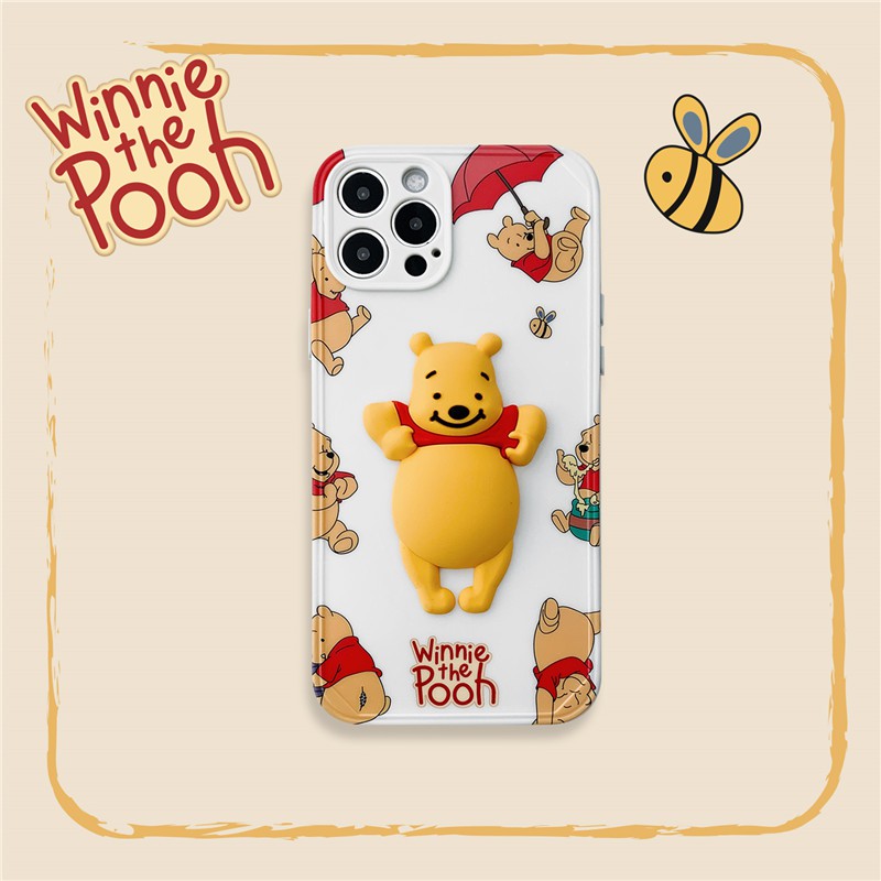 Ốp Lưng Tpu Họa Tiết Gấu Pooh 3d Dễ Thương Cho Iphone11 11pro Max Iphone 7 Plus Iphonex Xs Max Xr Iphone12 12pro Max