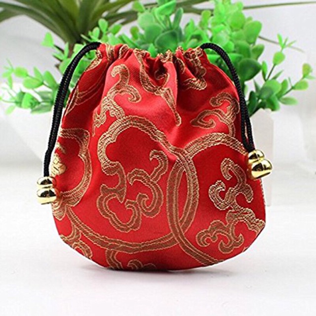 TÚI VẢI DÂY RÚT HOA VĂN GẤM SANG TRỌNG