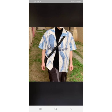 Áo Sơ Mi Tay Ngắn Unisex Cổ Bẻ Phong Cách Hàn Quốc Freesize