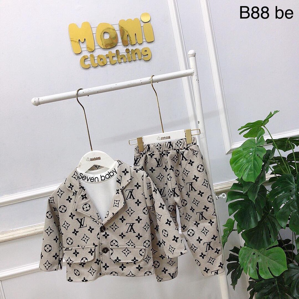 Set 3 chi tiết dạ LV dành cho bé trai - B88 - CAM KẾT HÀNG NHƯ HÌNH, SẢN PHẨM TỰ CHỤP