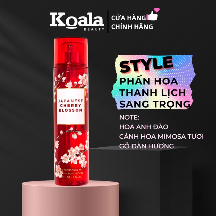 Body mist Xịt thơm Janpan Cherry Blossom 236ml Sang Trọng, Ngọt Ngào, Cá Tính