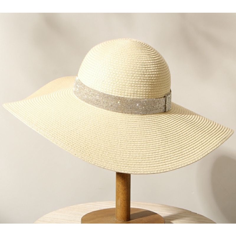 Mũ đi biển nón rộng vành đẹp cho nữ dây ánh kim sang trọng Lh 0917399527