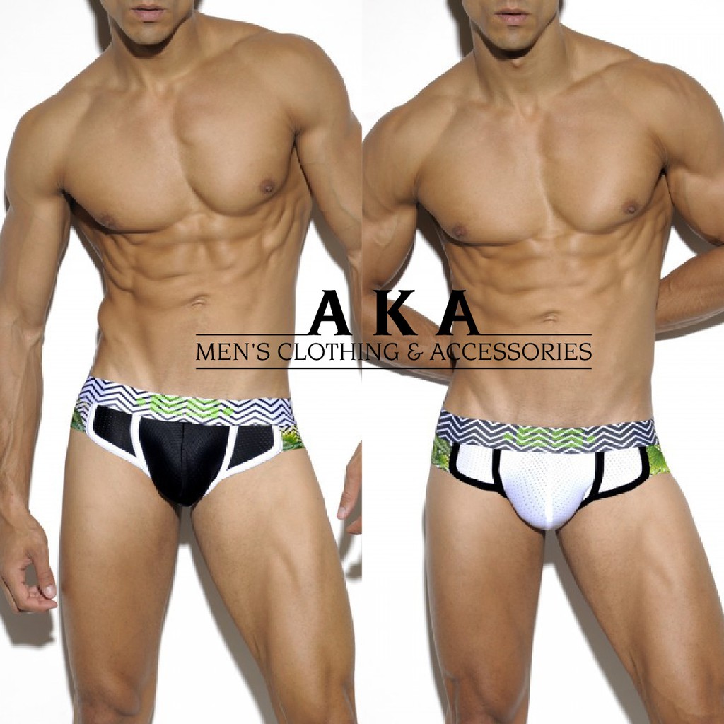Quần lót nam ES tam giác thun đục lổ mát mịn, lưng bóng - ES Underwear