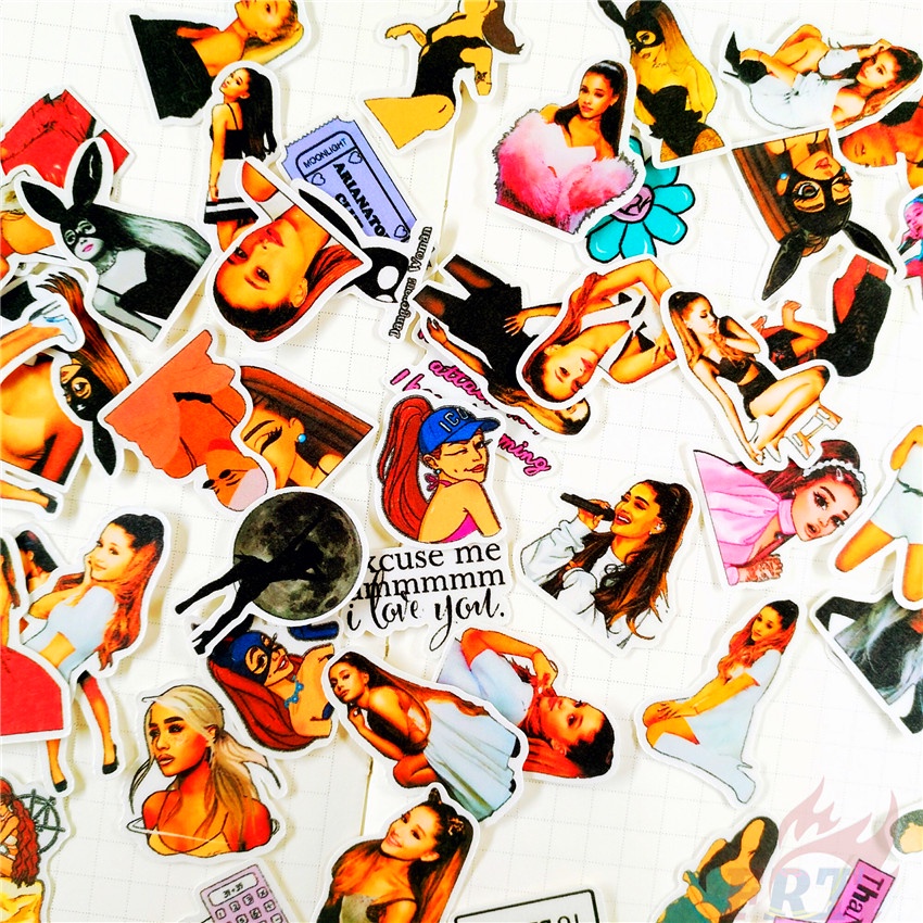 ★★★ Ariana Grande Q-1 Mini Diary Manual Stickers ★★★ 60Pcs/Set DIY Fashion Scrapbooks Album Decor Decals Stickers